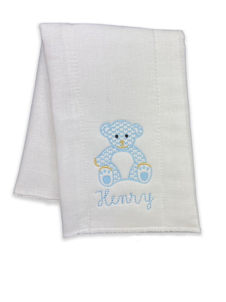 Burp Cloth with Herend Inspired Bear
