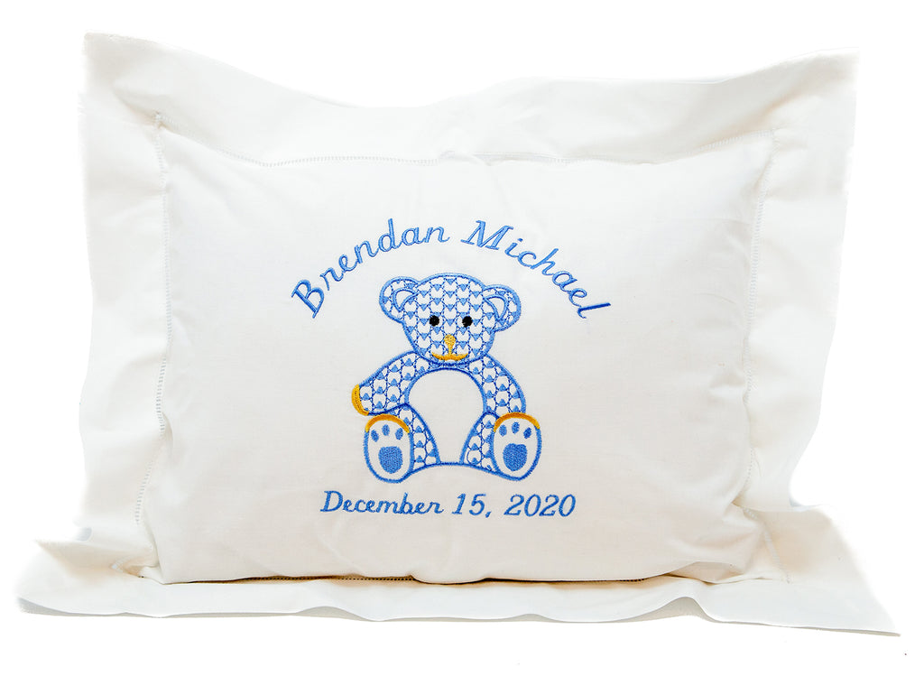 Baby Pillow with Herend Inspired Bear