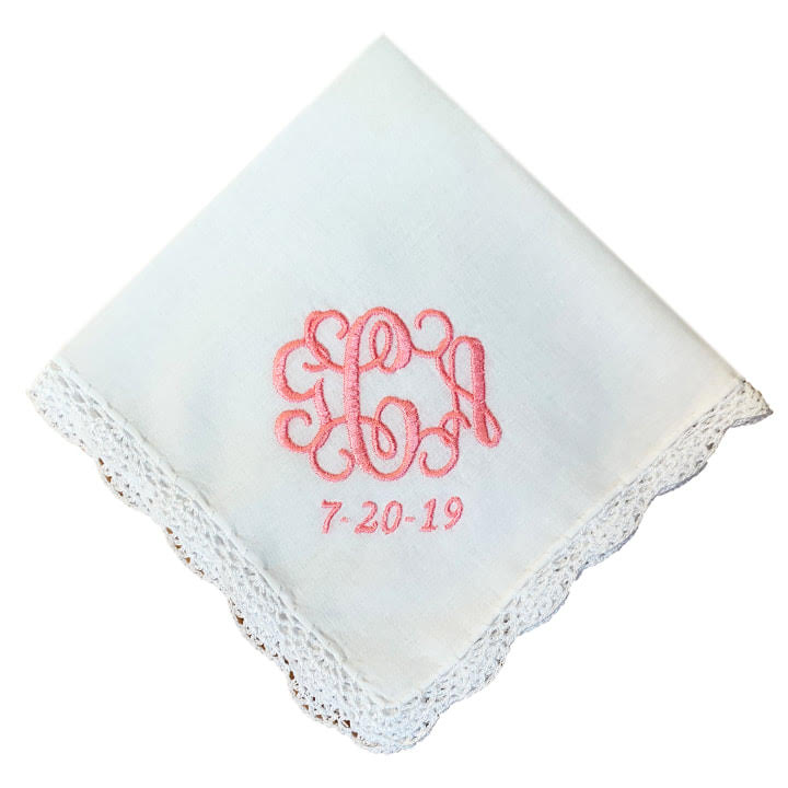 Wedding Handkerchief with Monogram